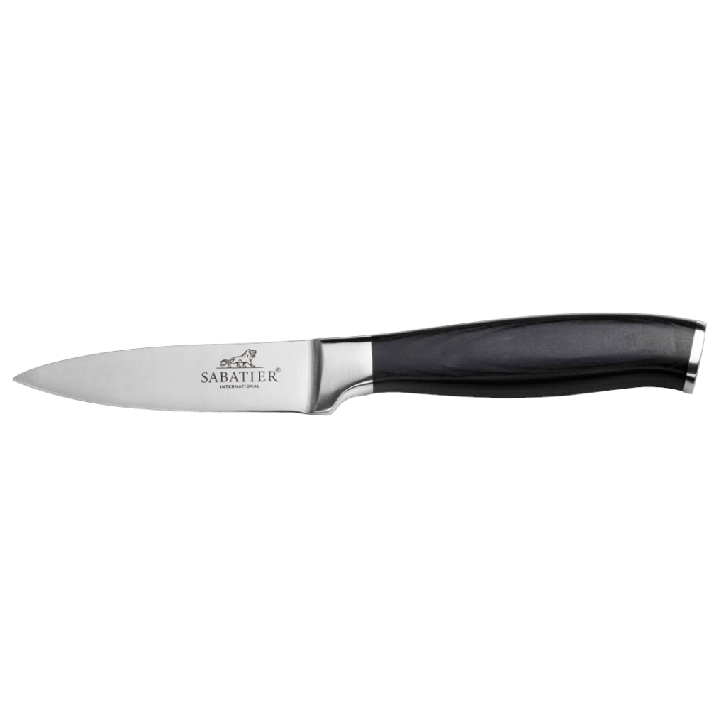 12-teiliges Schälmesser-Set – Edelstahl, 3 Zoll (7,6 Cm) Klinge, Ergonomischer Grüner Griff