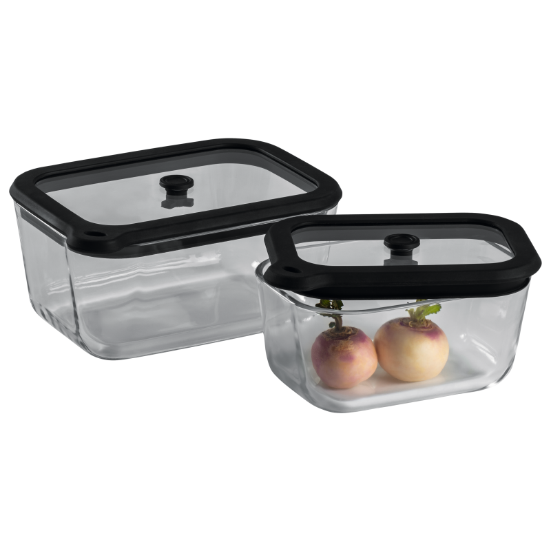 CHEF CUISINE Vakuum Glasbehälter Medium, 2er Set