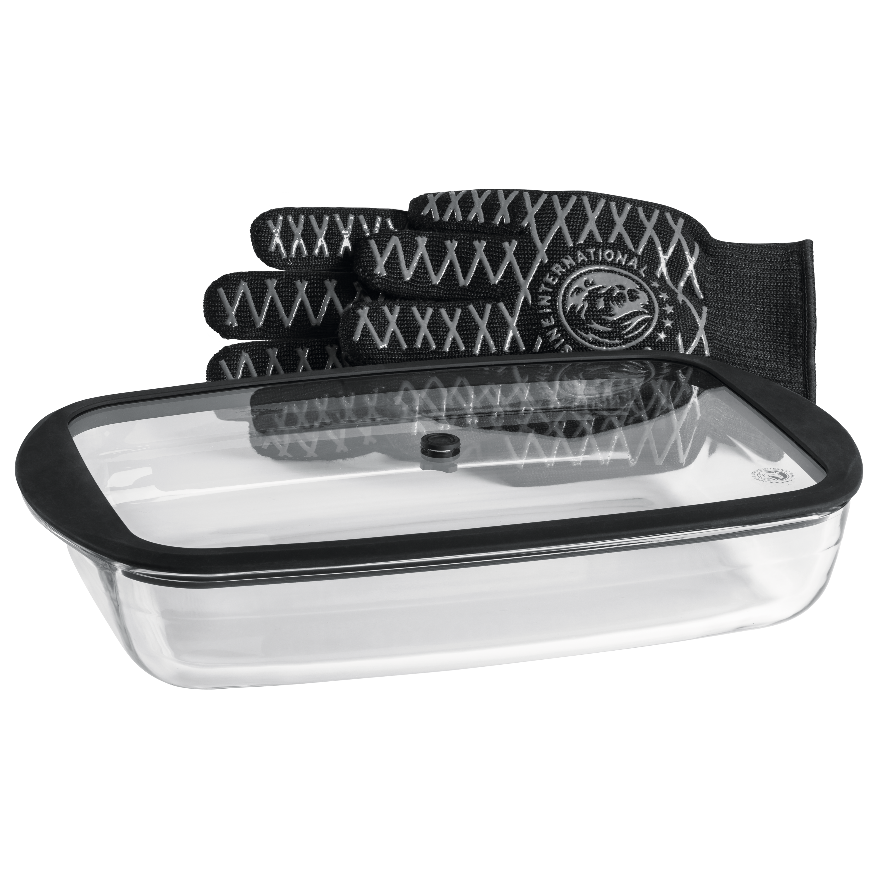 CHEF CUISINE Vakuum Auflaufform mit Hitzeschutz Handschuh – Bild 1