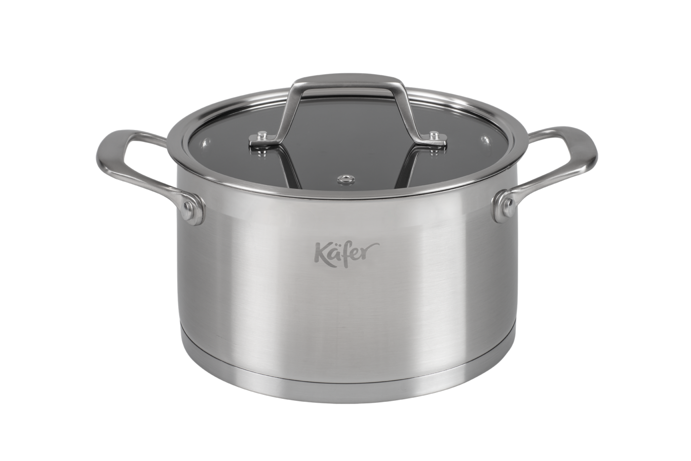 Käfer Kochtopf mit Glasdeckel Ø 24 cm, recycelter Edelstahl