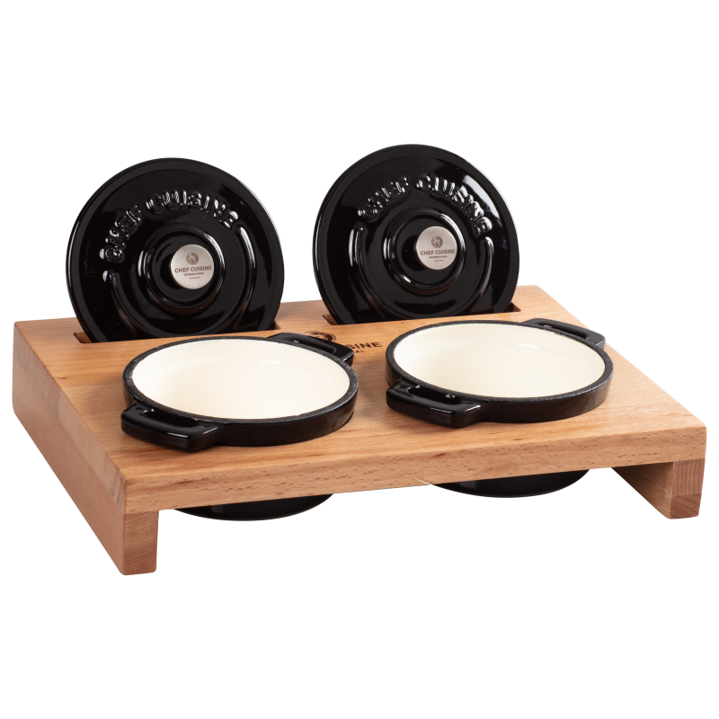 CHEF CUISINE Gusseiserne Mini Cocotte Set, 3-tlg.