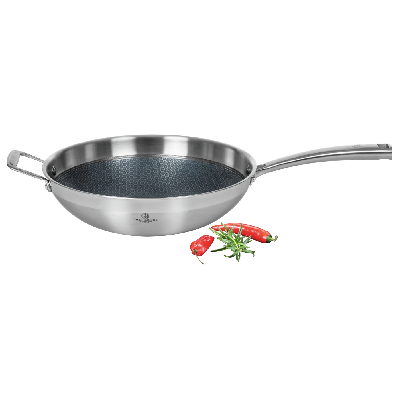 CHEF CUISINE Wok mit Honeycomb Beschichtung Ø 32 cm