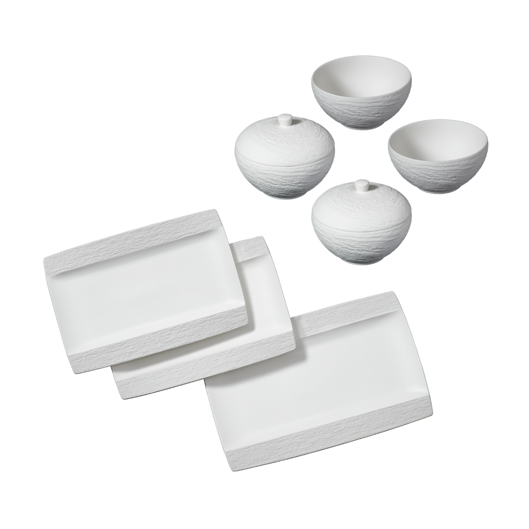 CHEF CUISINE Porzellan Servier-Set, 7-tlg.