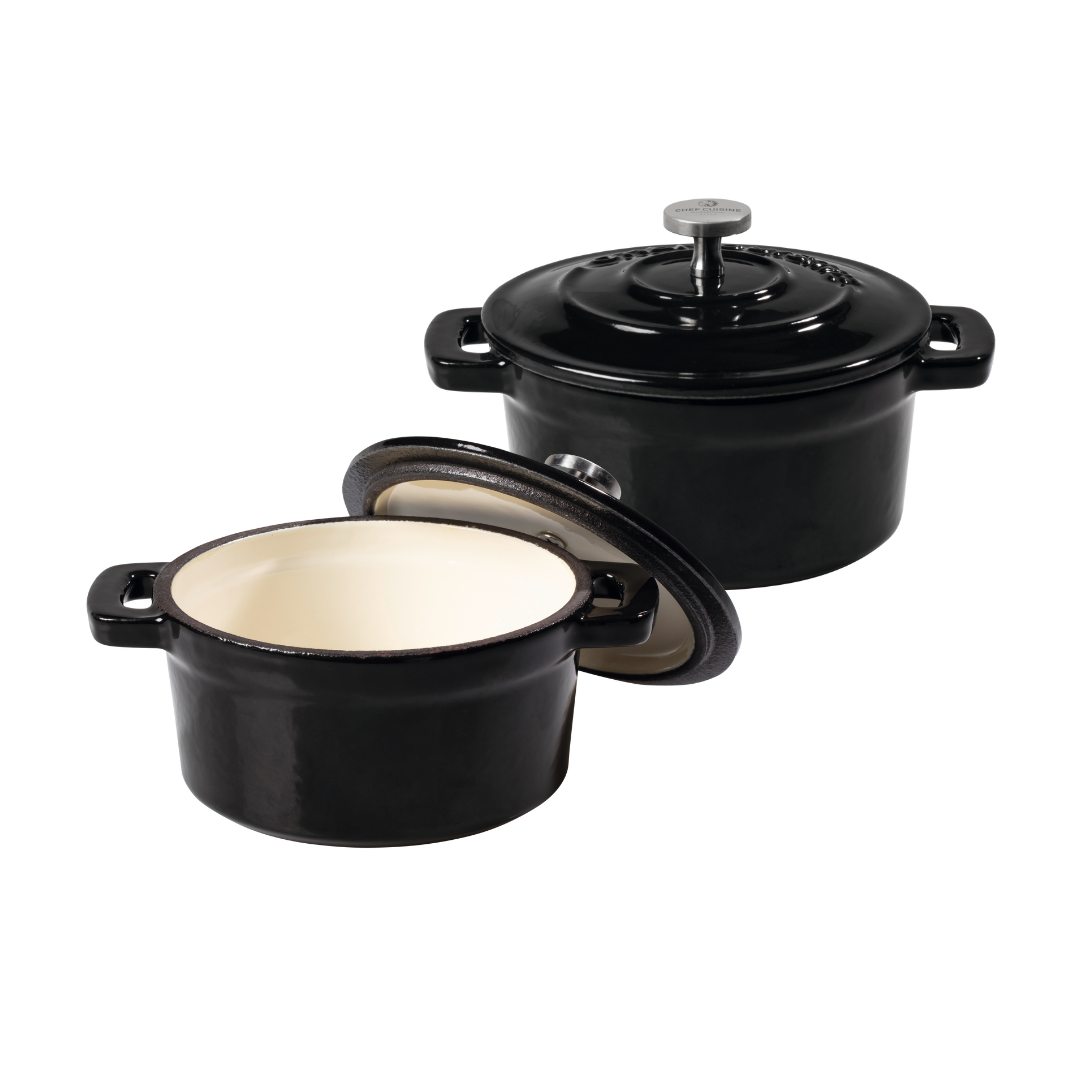 CHEF CUISINE Gusseiserne Mini Cocotte, 2er Set – Bild 1