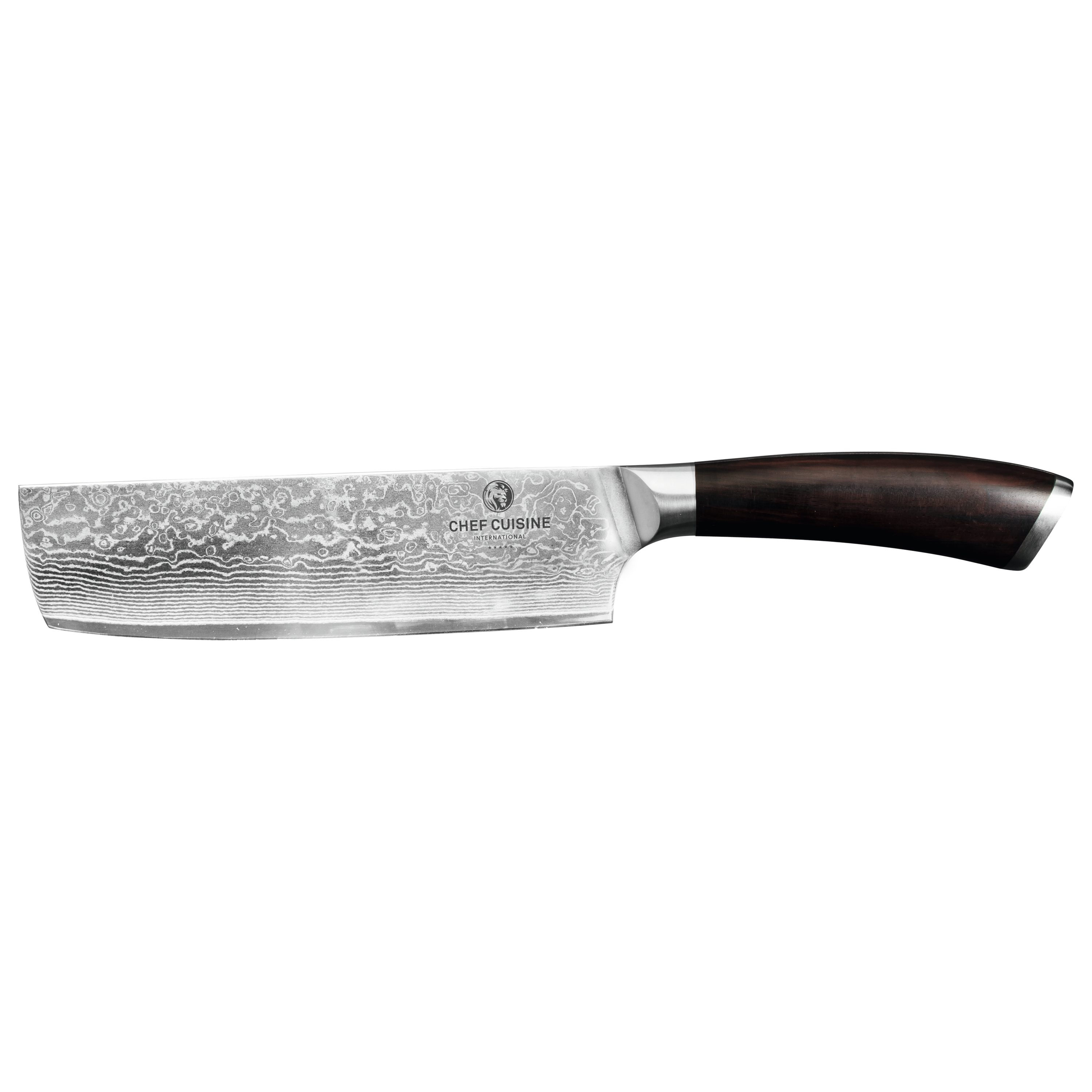 CHEF CUISINE Damast Messer 2er-Set, Ebenholz, Nakiri | Fleischmesser – Bild 3
