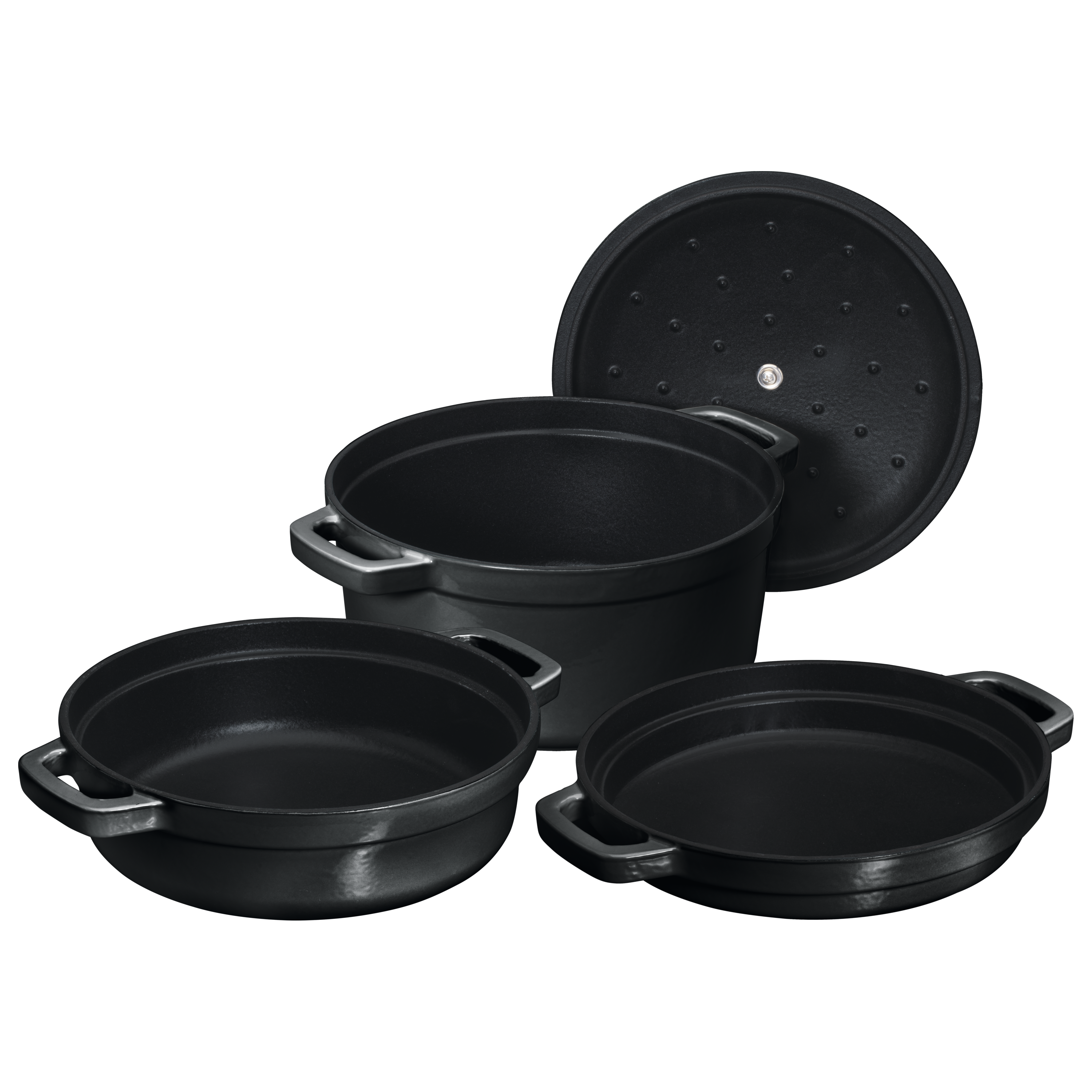 CHEF CUISINE Gusseisernes Kochtopf- & Pfannenset, 3-tlg. – Bild 1