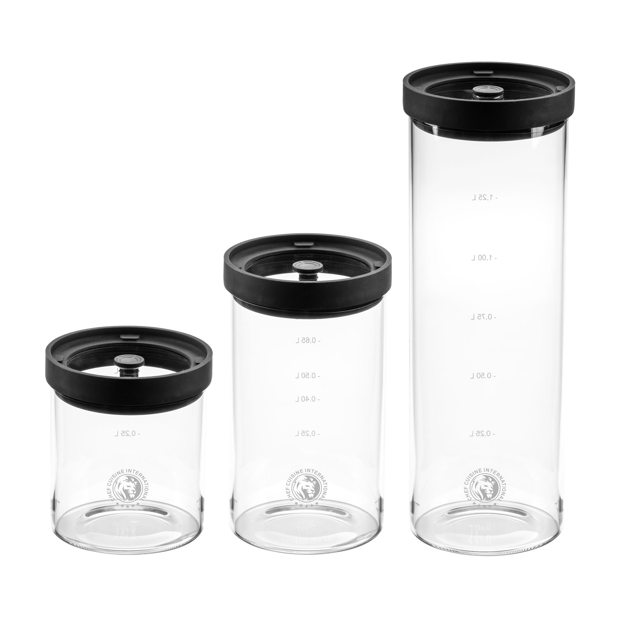 CHEF CUISINE Vakuum-Glas-Vorratsdosen, 3er-Set – Bild 6