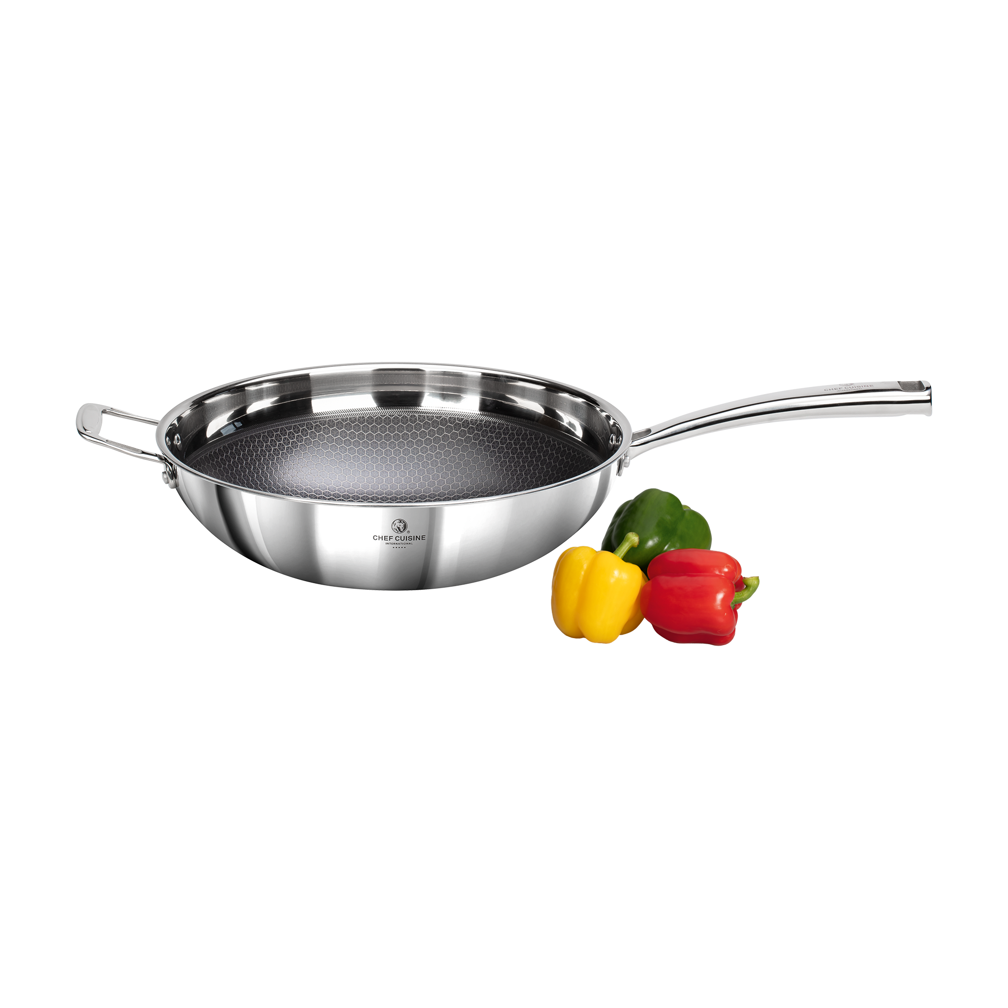 CHEF CUISINE Wok mit Honeycomb-Keramikbeschichtung Ø 32 cm – Bild 1