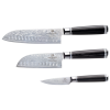 CHEF CUISINE Damastmesser Set 3-tlg., Santoku | Schäl- und Garniermesser - Thumbnail Image 2