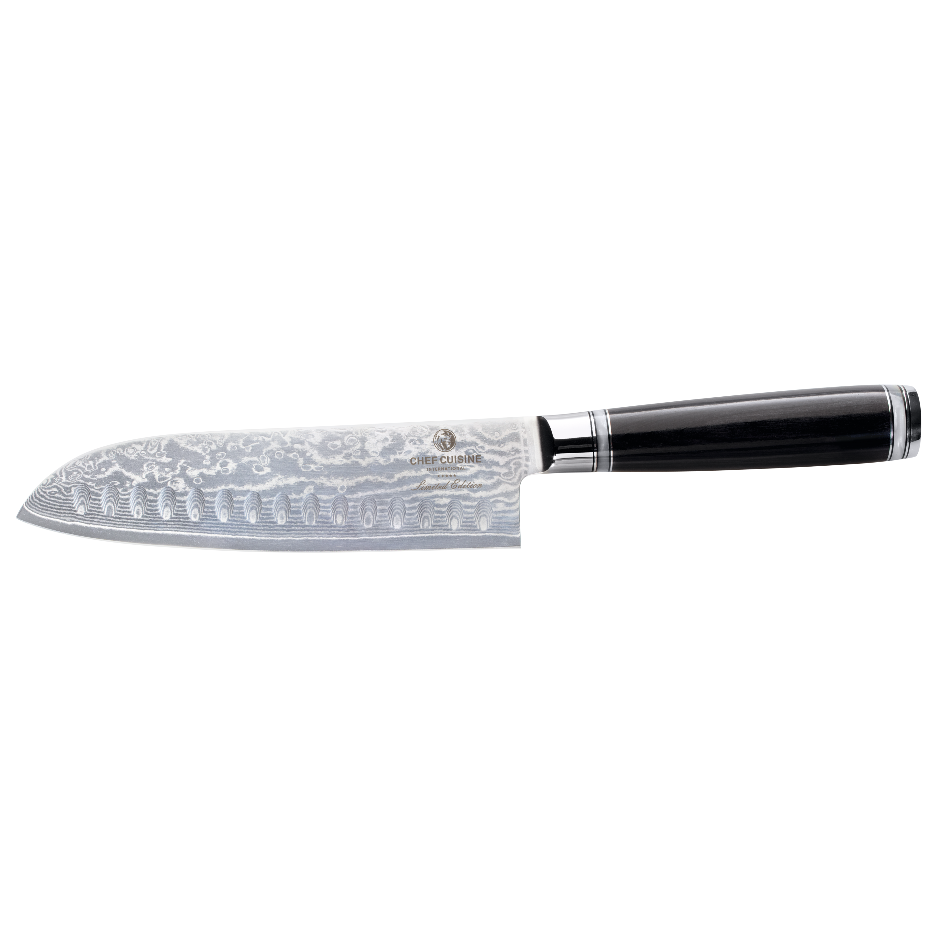 CHEF CUISINE Damastmesser Set 3-tlg., Santoku | Schäl- und Garniermesser – Bild 3