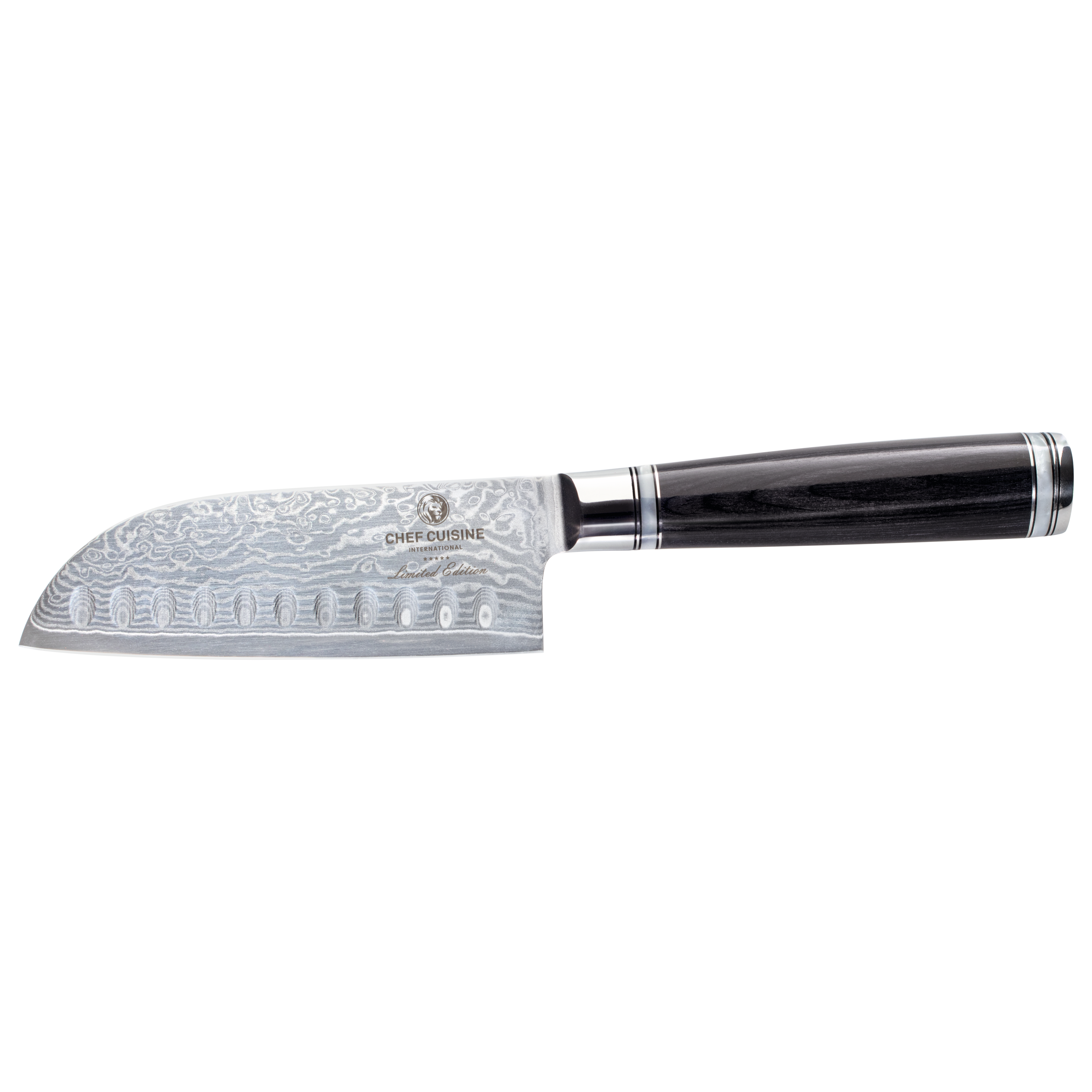 CHEF CUISINE Damastmesser Set 3-tlg., Santoku | Schäl- und Garniermesser – Bild 4