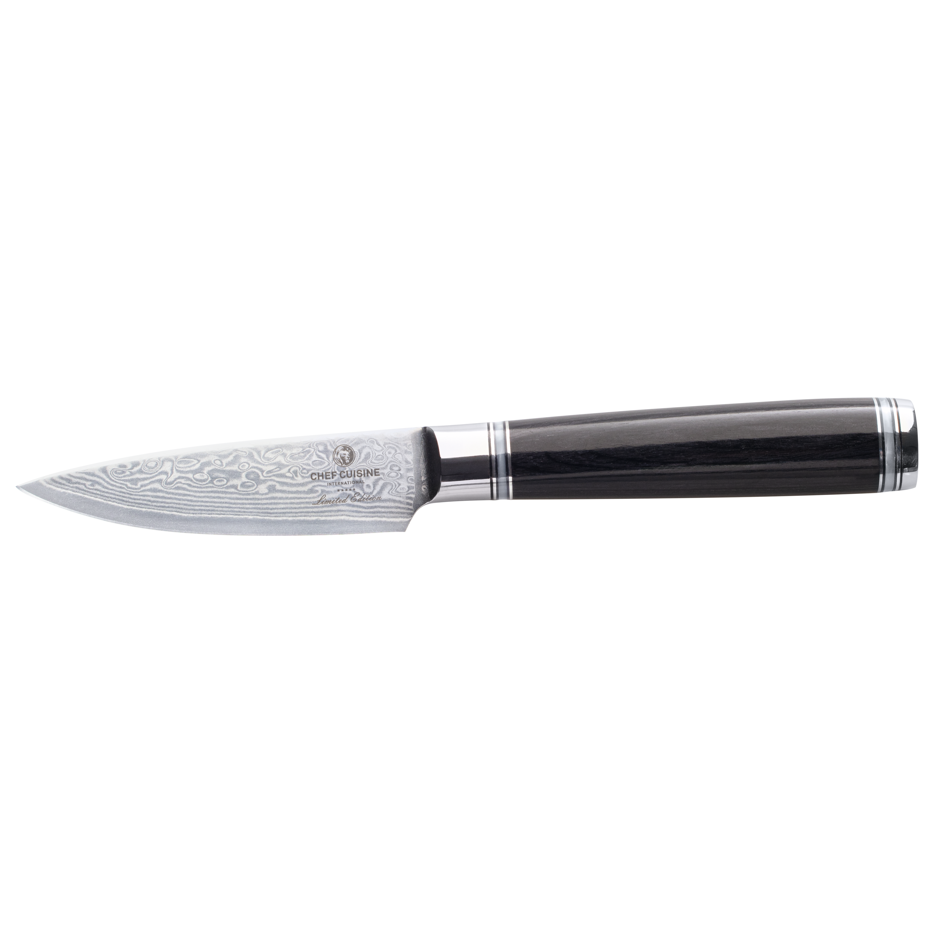 CHEF CUISINE Damastmesser Set 3-tlg., Santoku | Schäl- und Garniermesser – Bild 5
