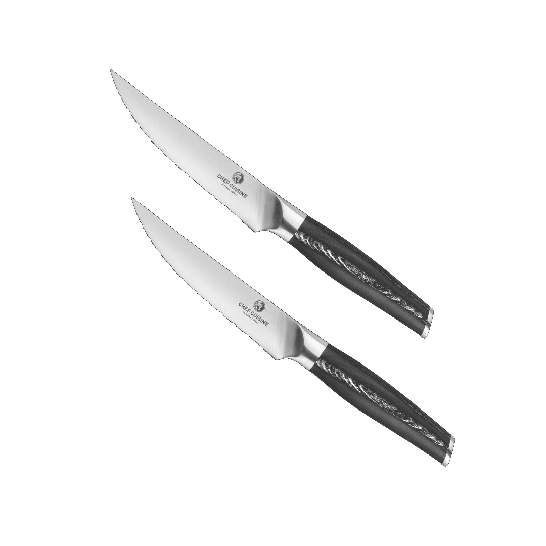 CHEF CUISINE Steakmesser mit Pakkaholzgriff, 2er Set – Bild 1