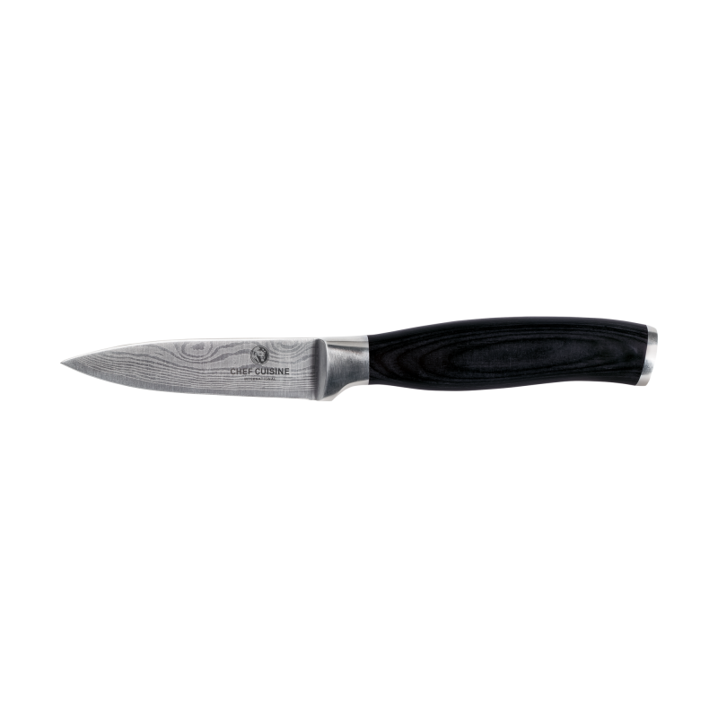 CHEF CUISINE Schäl- und Garniermesser mit Griff aus Pakkaholz und Edelstahl