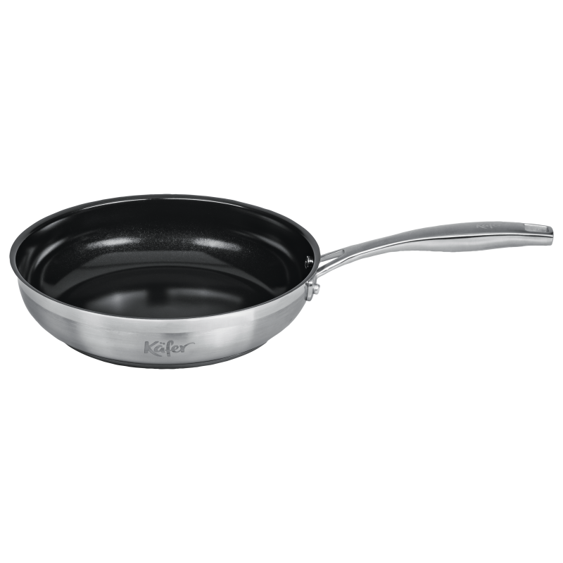 Käfer Edelstahl Bratpfanne mit Keramikbeschichtung Ø 24 cm