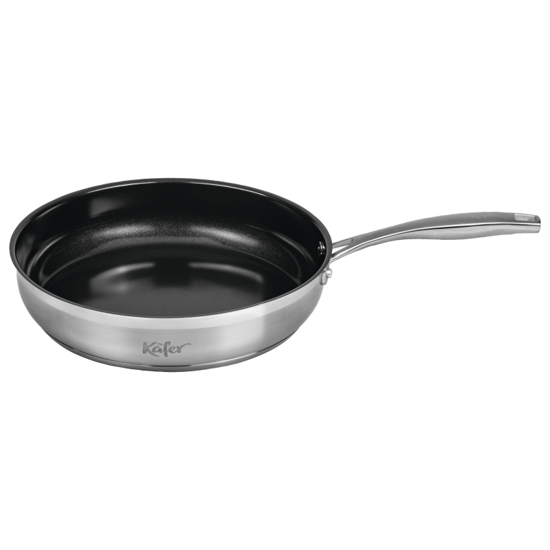 Käfer Edelstahl Bratpfanne mit Keramikbeschichtung Ø 28 cm