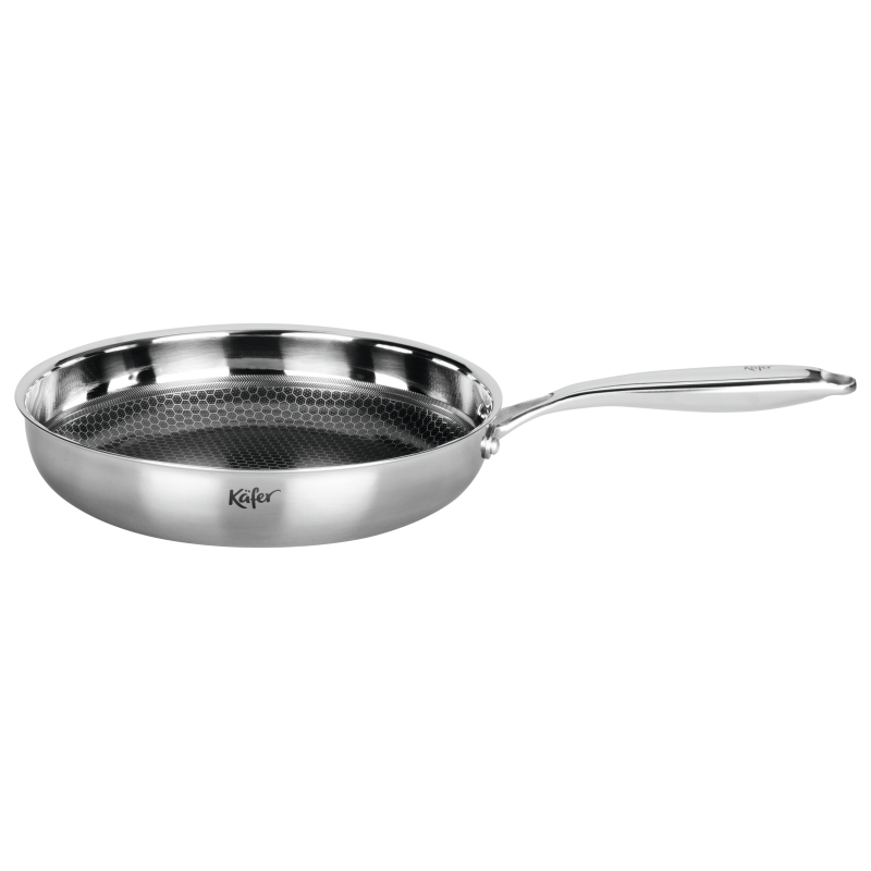 Käfer Edelstahl Bratpfanne mit Keramik-Wabenbeschichtung Ø 28 cm