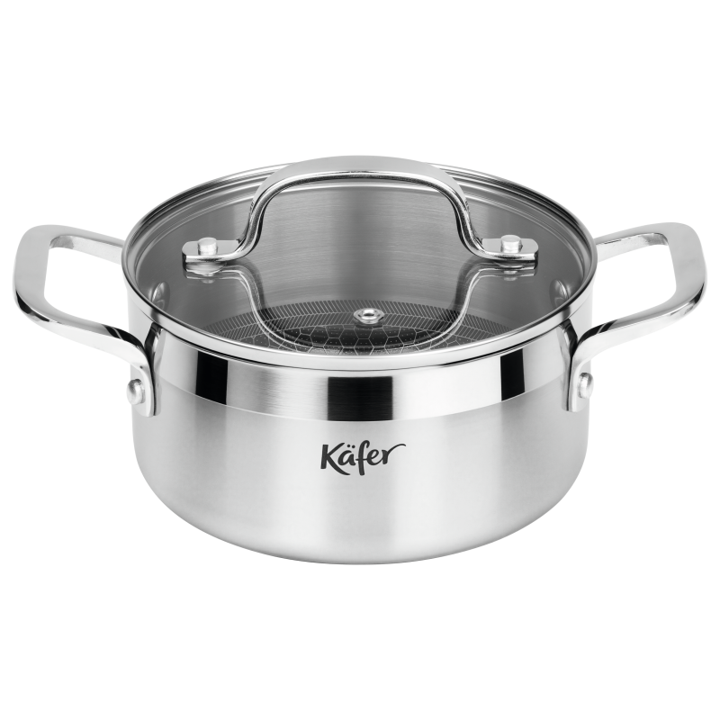 Käfer Edelstahl Kochtopf mit Wabenstruktur Ø 16 cm