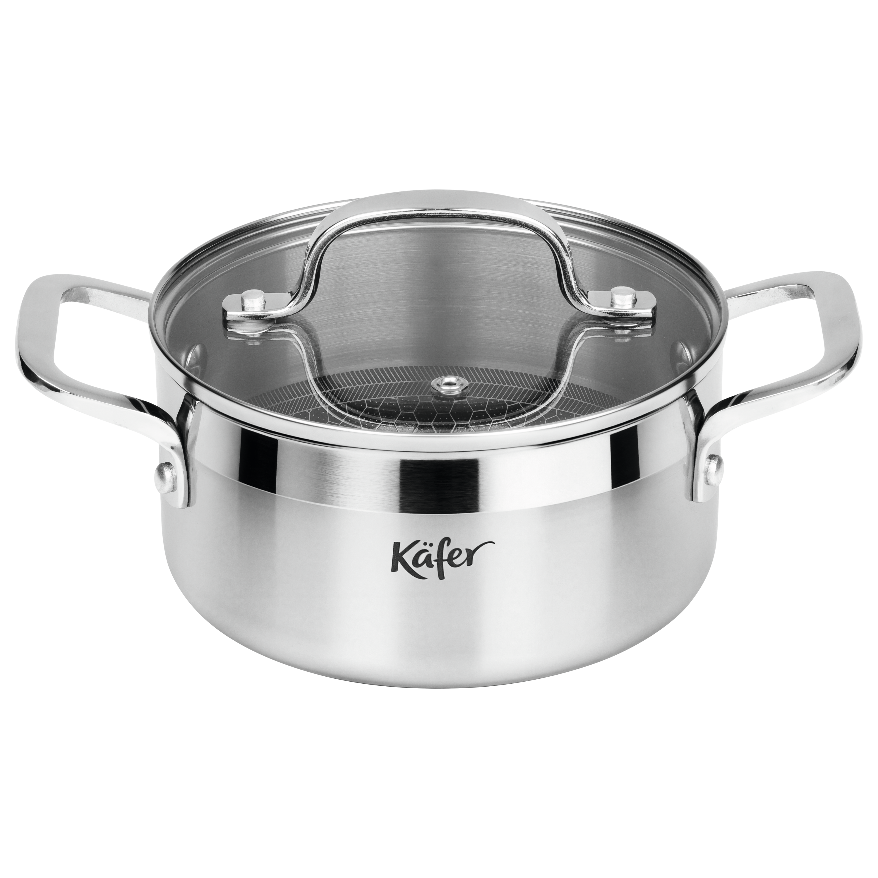 Käfer Edelstahl Kochtopf mit Wabenstruktur Ø 16 cm – Bild 1