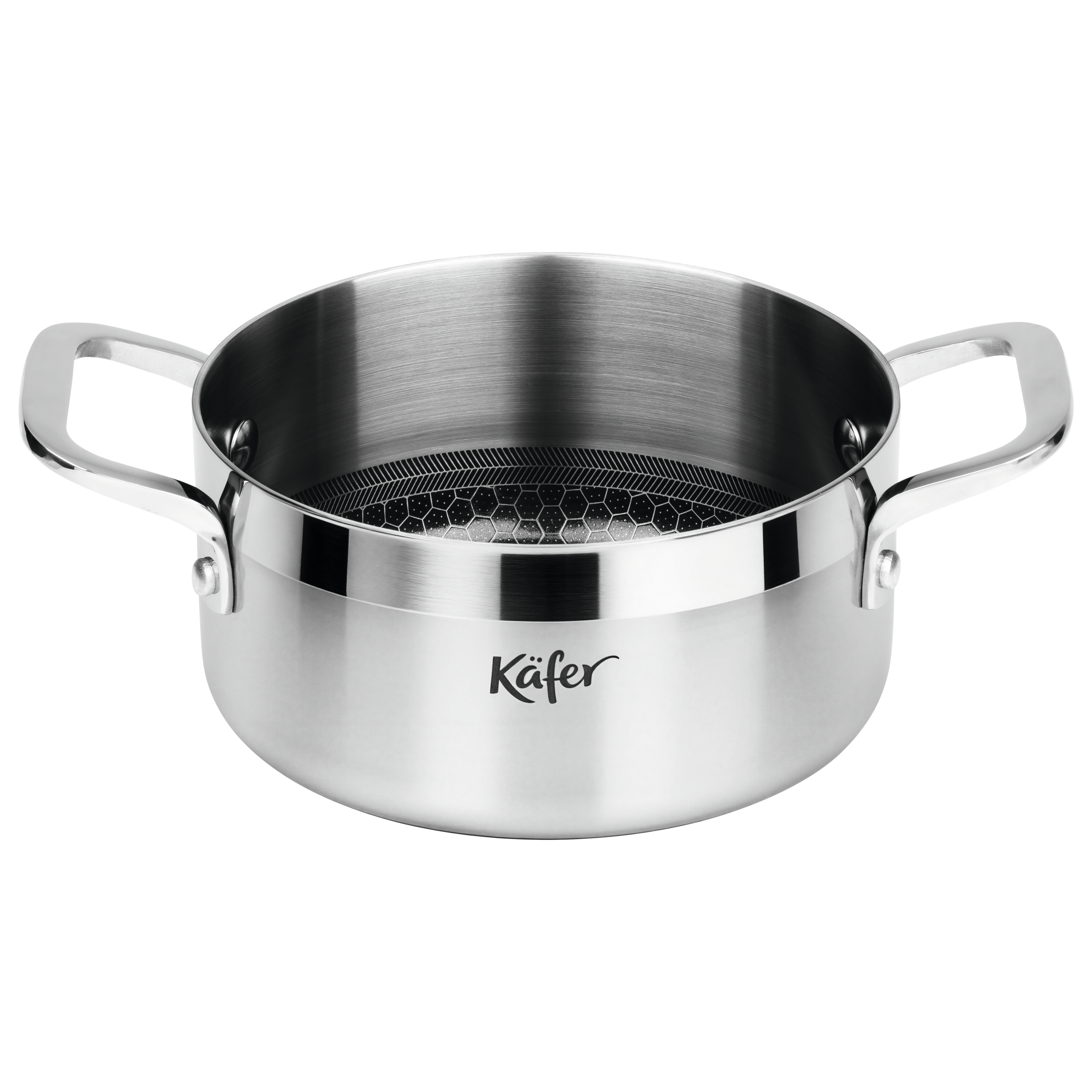 Käfer Edelstahl Kochtopf mit Wabenstruktur Ø 16 cm – Bild 2