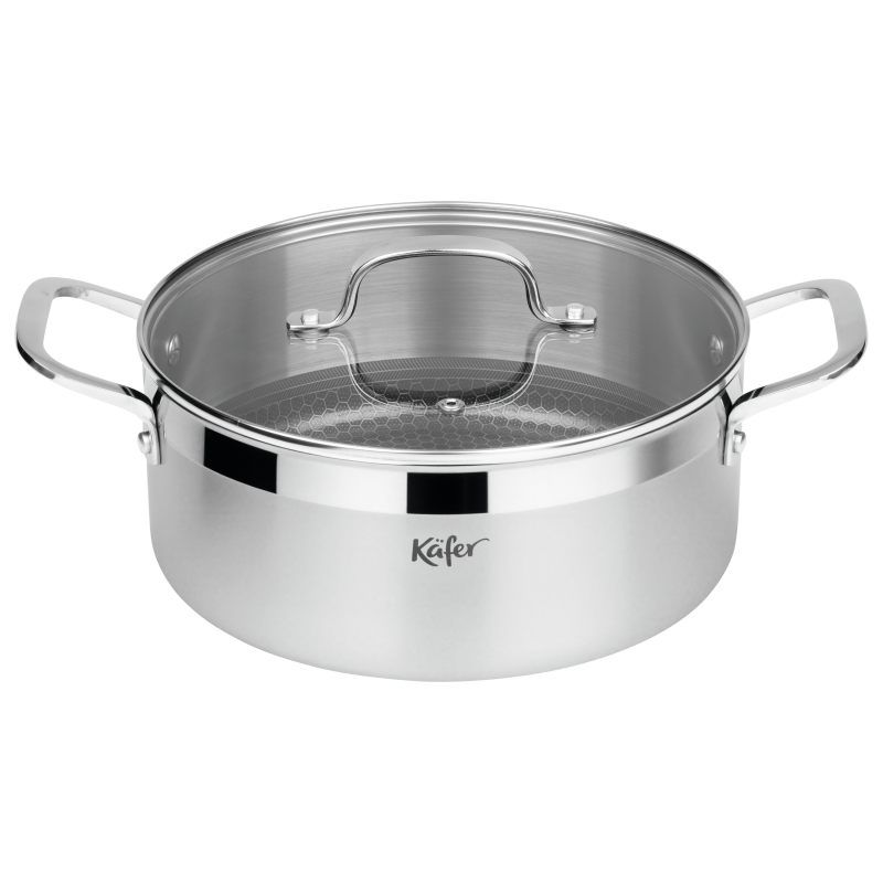 Käfer Edelstahl Kochtopf mit Wabenstruktur Ø 24 cm