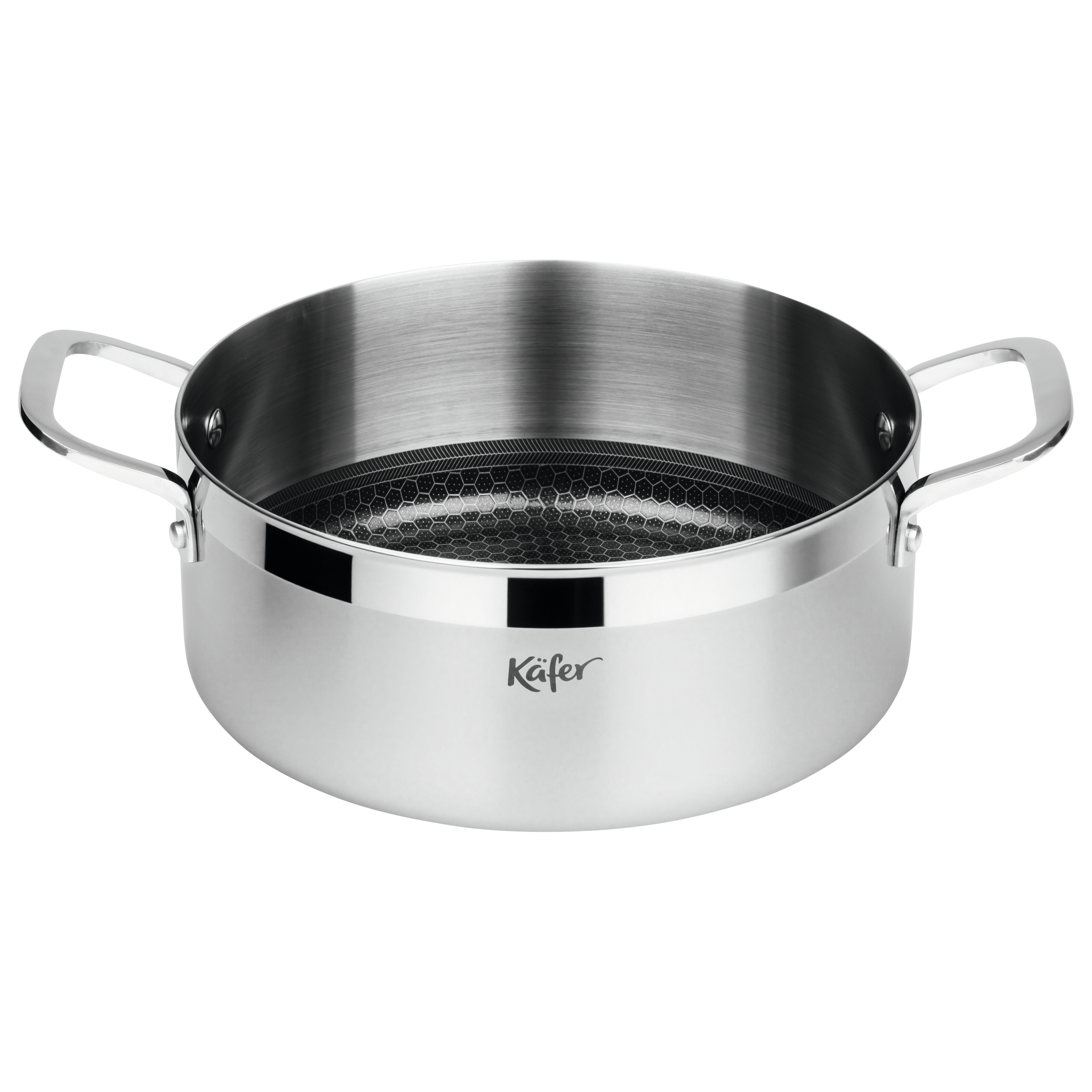 Käfer Edelstahl Kochtopf mit Wabenstruktur Ø 24 cm – Bild 2